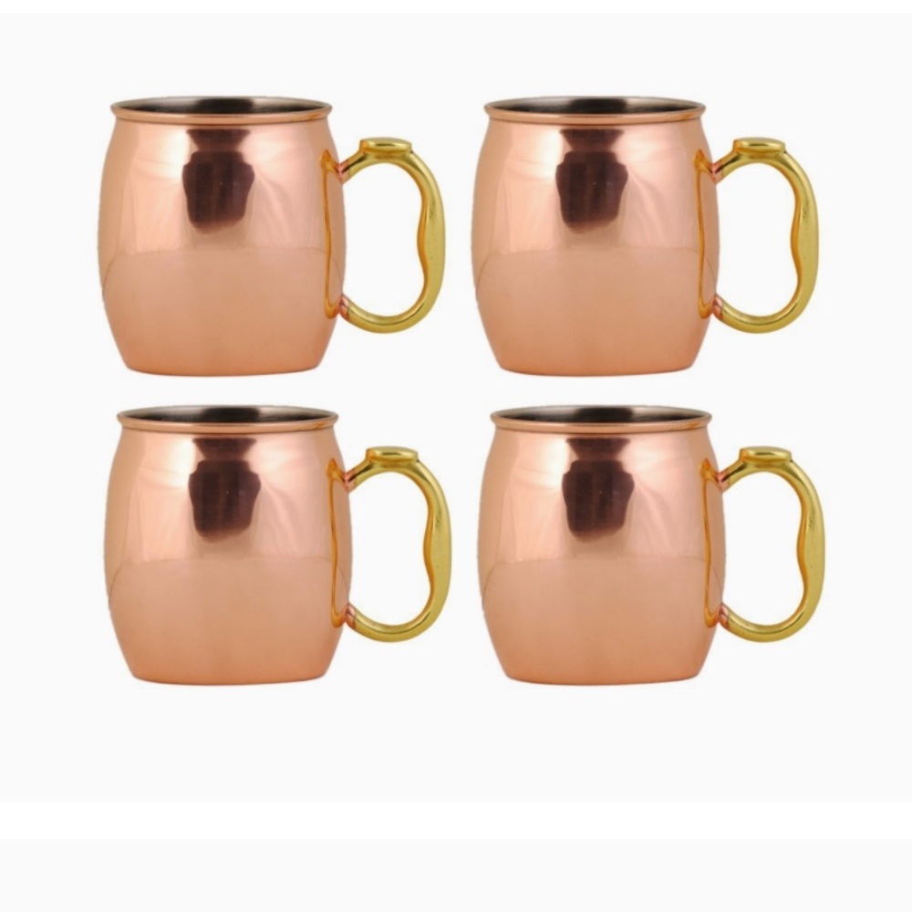 Set of 4 Cooper/ Stainless Steel Moscow Mule Mugs